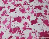 Flannel Fabric - Very Berry Splatter - By the Yard - 100% Cotton Flannel