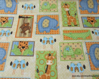 Flannel Fabric - Jungle Framed - By the yard - 100% Cotton Flannel