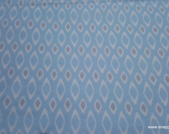 Flannel Fabric - Blue Geo - By the yard - 100% Cotton Flannel