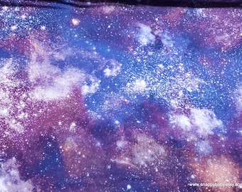 Remnant Flannel Fabric - Purple Galaxy - Choose your Size - 100% Cotton Flannel