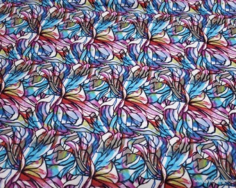 Flannel Fabric - Colorful Stained Glass Tie Dye Small - By the yard - 100% Cotton Flannel