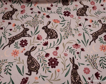 Flannel Fabric - Celestial Rabbit - By the yard - 100% Cotton Flannel