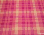 Flannel Fabric - Alex Plaid Coral - By the Yard - 100% Cotton Flannel