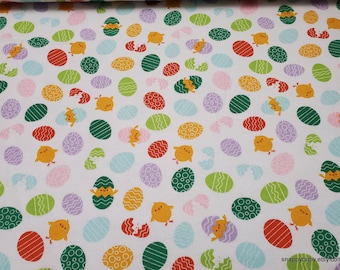 Flannel Fabric - Easter Egg Chicks - By the yard - 100% Cotton Flannel