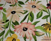 Flannel Fabric - Watercolor Floral Large - By the Yard - 100% Cotton Flannel