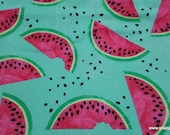 Flannel Fabric - Watermelon Slices and Seeds - By the Yard - 100% Cotton Flannel