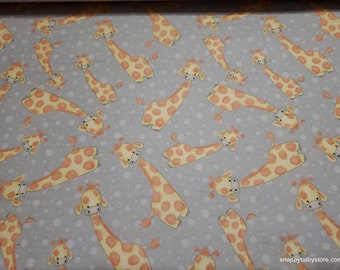 Flannel Fabric - Bubble Giraffes - By the yard - 100% Cotton Flannel