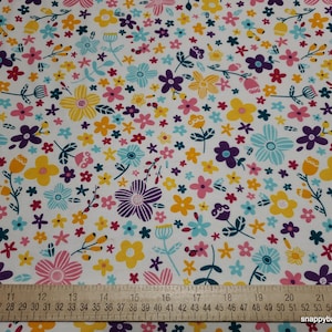 Flannel Fabric Girl Power Floral By the Yard 100% Cotton Flannel image 4