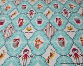 Flannel Fabric - Folk Frames - By the yard - 100% Cotton Flannel