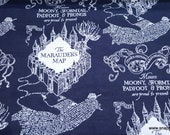 Character Flannel Fabric - Harry Potter Marauders Map - By the yard - 100% Cotton Flannel