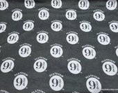 Character Flannel Fabric - Harry Potter Platform 9 & 3/4 Black - By the yard - 100% Cotton Flannel