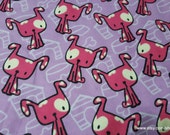 Flannel Fabric - Tossed Dog Purple - By the yard - 100% Cotton Flannel