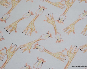 Flannel Fabric - Cuddle Me Giraffe - By the yard - 100% Cotton Flannel