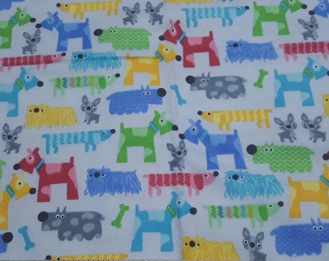 Picture of Flannel Fabric Cartoon Dogs by the Yard 100% Cotton Flannel - Etsy
