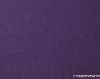 Remnant Flannel Fabric - Purple Solid - Choose your Size - 100% Cotton Flannel