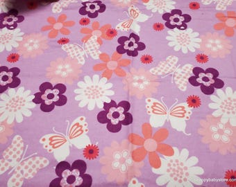 Flannel Fabric - Spotty Floral - By the yard - 100% Cotton Flannel