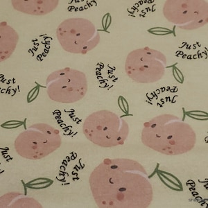 Flannel Fabric - Just Peachy - By the yard - 100% Cotton Flannel