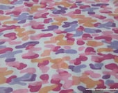 Flannel Fabric - Camo Pink Purple Apricot - By the yard - 100% Cotton Flannel