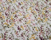 Flannel Fabric - Vintage Floral - By the yard - 100% Cotton Flannel