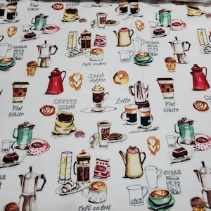 Flannel Fabric - Coffee - By the yard - 100% Cotton Flannel