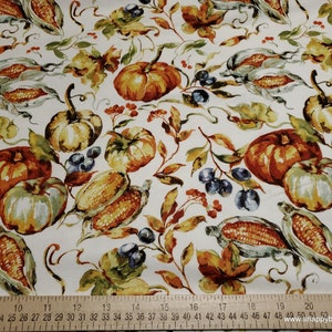 Flannel Fabric Fall Harvest Pumpkin By the yard 100% Cotton Flannel image 2