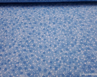 Flannel Fabric - Blue Multi Stars Tonal - By the yard - 100% Cotton Flannel