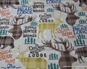 Flannel Fabric - Black Bear Ranch - By the Yard - 100% Cotton Flannel