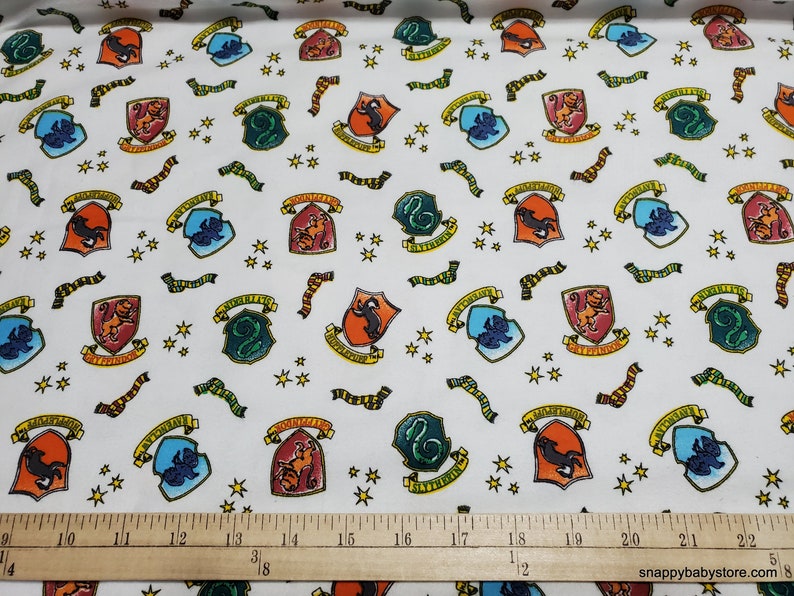 Character Flannel Fabric Harry Potter Hogwarts Soft Wash Etsy