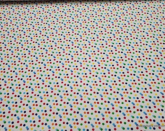 Flannel Fabric - Confetti Dot Multi - By the yard - 100% Cotton Flannel