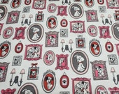 Character Flannel Fabric - 101 Dalmatians Family Frames on White - By the yard - 100% Cotton Flannel