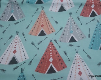 Flannel Fabric - Arrows and Tents - By the yard - 100% Cotton Flannel