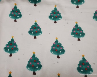Christmas Flannel Fabric - Christmas Trees -By the Yard - 100% Cotton Flannel
