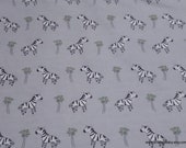 Flannel Fabric - Sketched Zebra Gray - By the yard - 100% Cotton Flannel