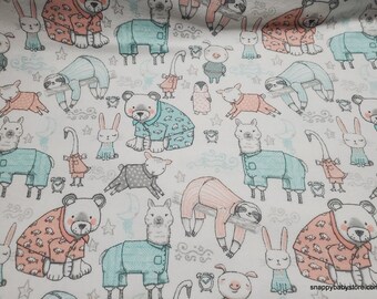Flannel Fabric - Flannel PJ Party - By the yard - 100% Premium Cotton Flannel