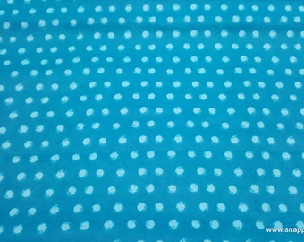 Flannel Fabric - Cloudburst Dot Tile Blue Tonal - By the yard - 100% Cotton Flannel