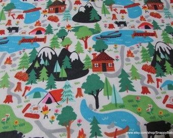 Flannel Fabric - Campsite - By the Yard - 100% Cotton Flannel