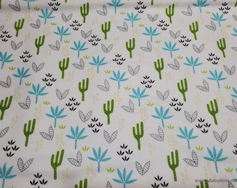 Flannel Fabric - Dino Desert Cactus - By the yard - 100% Cotton Flannel
