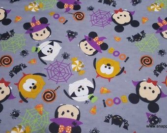 Flannel Fabric - Tsum Tsum Specstackular Halloween - By the yard - 100% Cotton Flannel