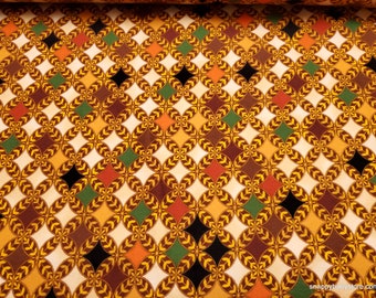 Premium Flannel Fabric - Autumn Comfort Geo Cream Premium - By the yard - 100% Cotton Flannel