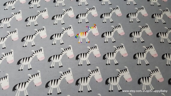 Flannel Fabric - Just Be You Zebra - By the yard - 100% Cotton Flannel