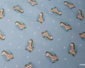 Flannel Fabric - Safari Giraffes Tossed - By the yard - 100% Cotton Flannel