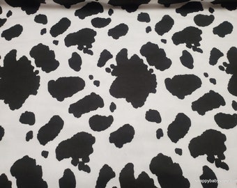 Flannel Fabric - Cow Spots - By the yard - 100% Cotton Flannel