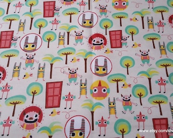Flannel Fabric - Imaginary Friends - By the yard - 100% Cotton Flannel