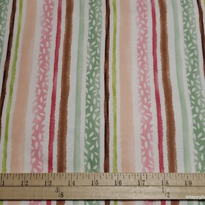 Flannel Fabric Spring Sweet Stripes By the yard 100% Cotton Flannel image 2