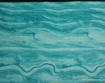 Flannel Fabric - Water Blue - By the yard - 100% Cotton Flannel