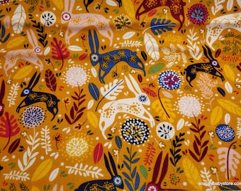 Remnant Flannel Fabric - Pattern Trap Rabbit - Choose your Size - 100% Cotton Flannel