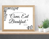 Come, Eat Breakfast Printable Wall Art- American Sizing