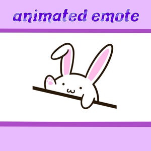 Cute Kawaii Animated Bongo Tap Bunny Emote Chat Discord Twitch Stream