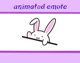 Kawaii Bongo Bunny Animated Emote for Twitch, Discord (Digital Download)