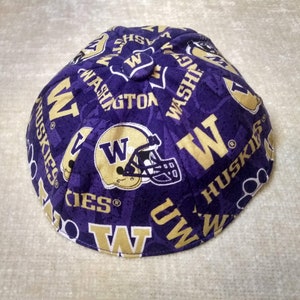 Adult-size Pac. NW College logo fabric Kippah/Yarmulke/Skullcap- Huskies, Cougars, Oreg. Ducks, Oreg. St. Beavers- Free Ground Shipping!